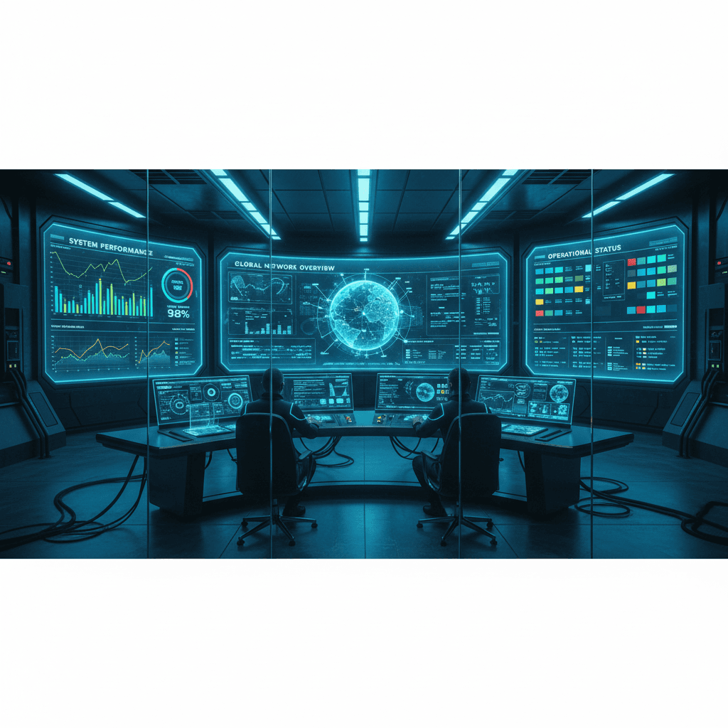 Operational dashboard with real-time monitoring metrics